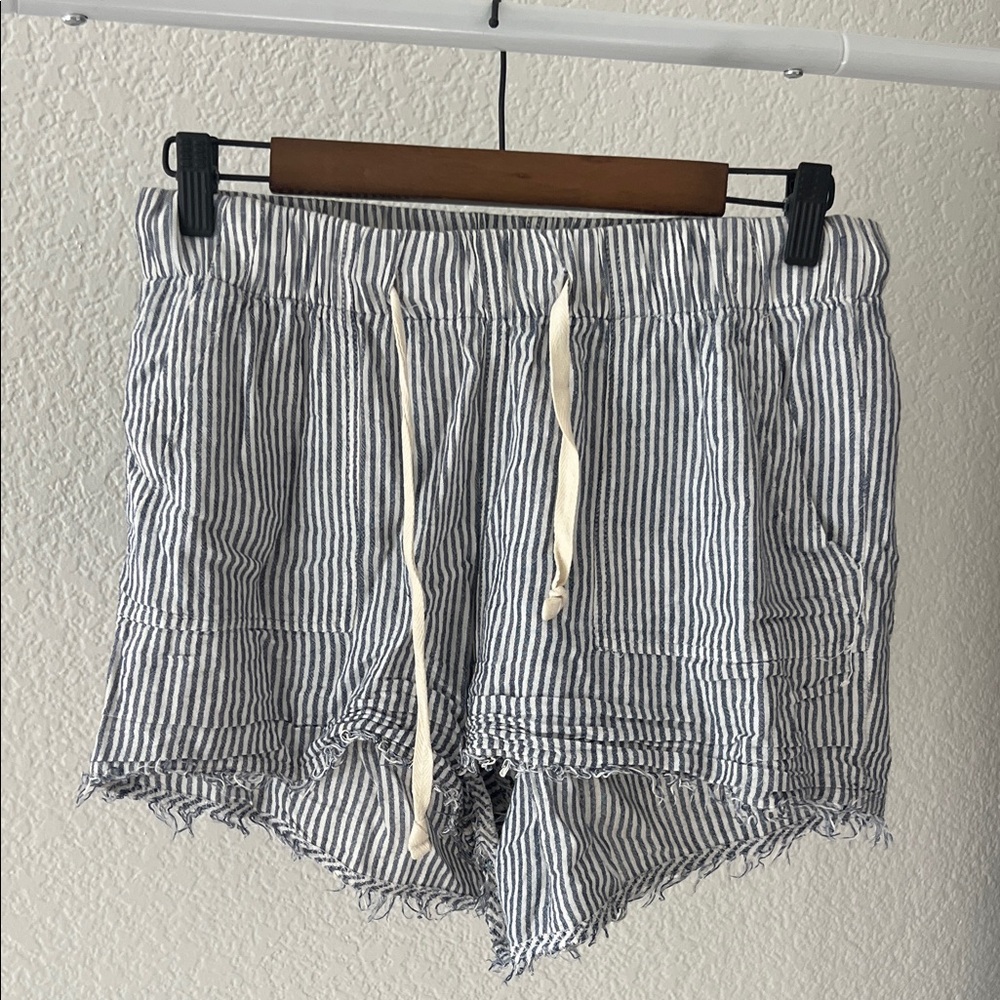 Linen Striped Women's Shorts
